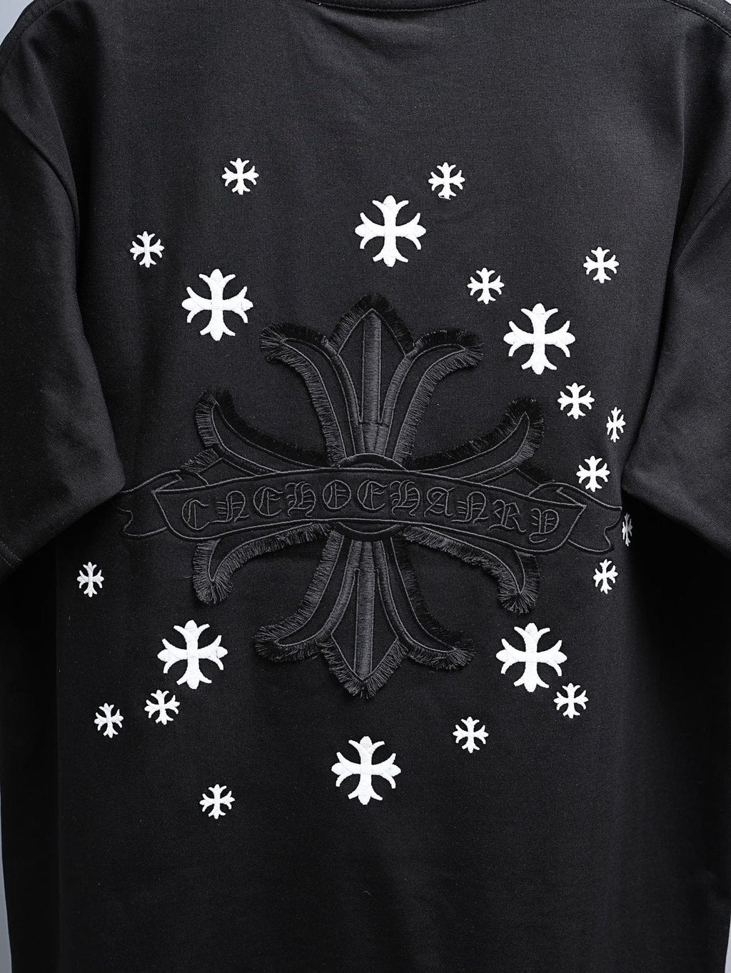 Chrome Hearts Cross and Star Graphic T-Shirt