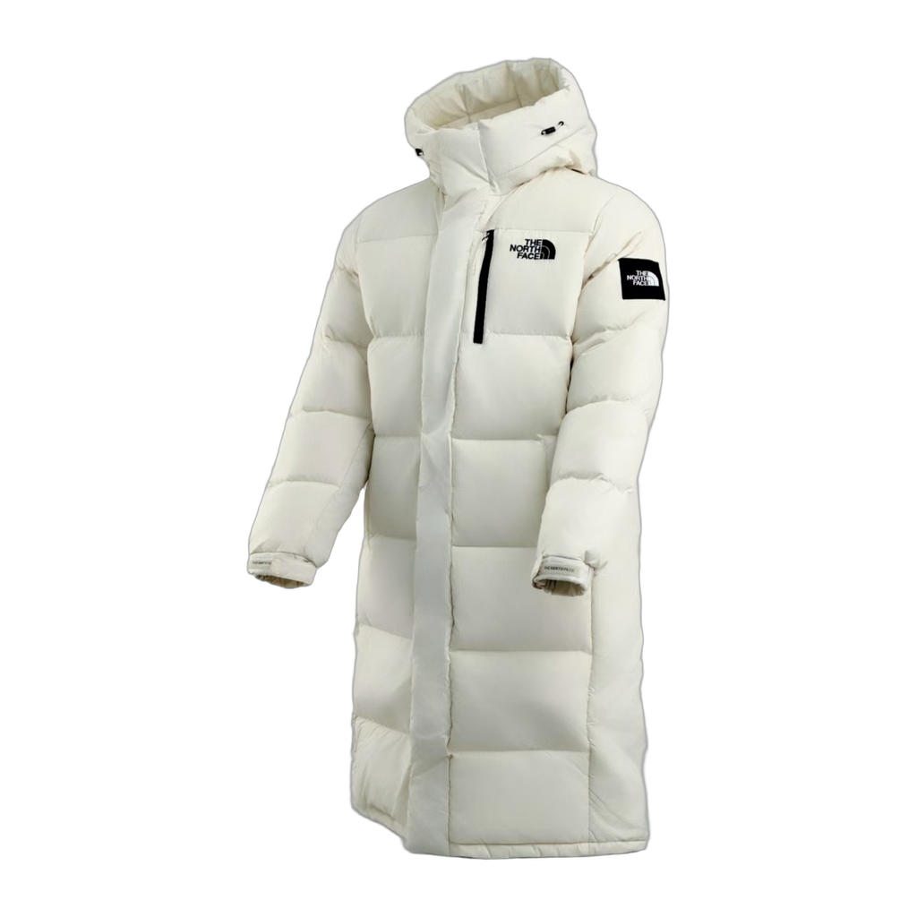 The North Face Colour-Block Long Down Coat – White | Premium Down | Full-Length Coverage