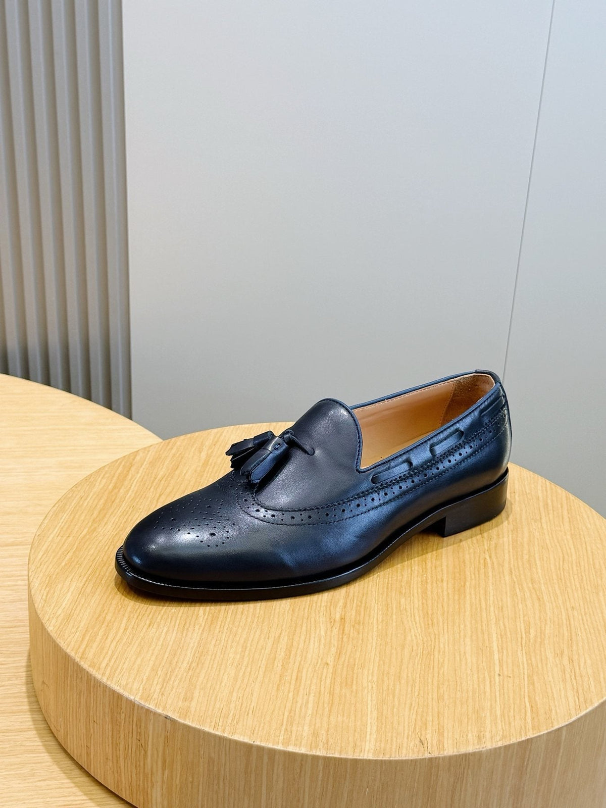 Loro Piana Navy Blue Tassel Loafers