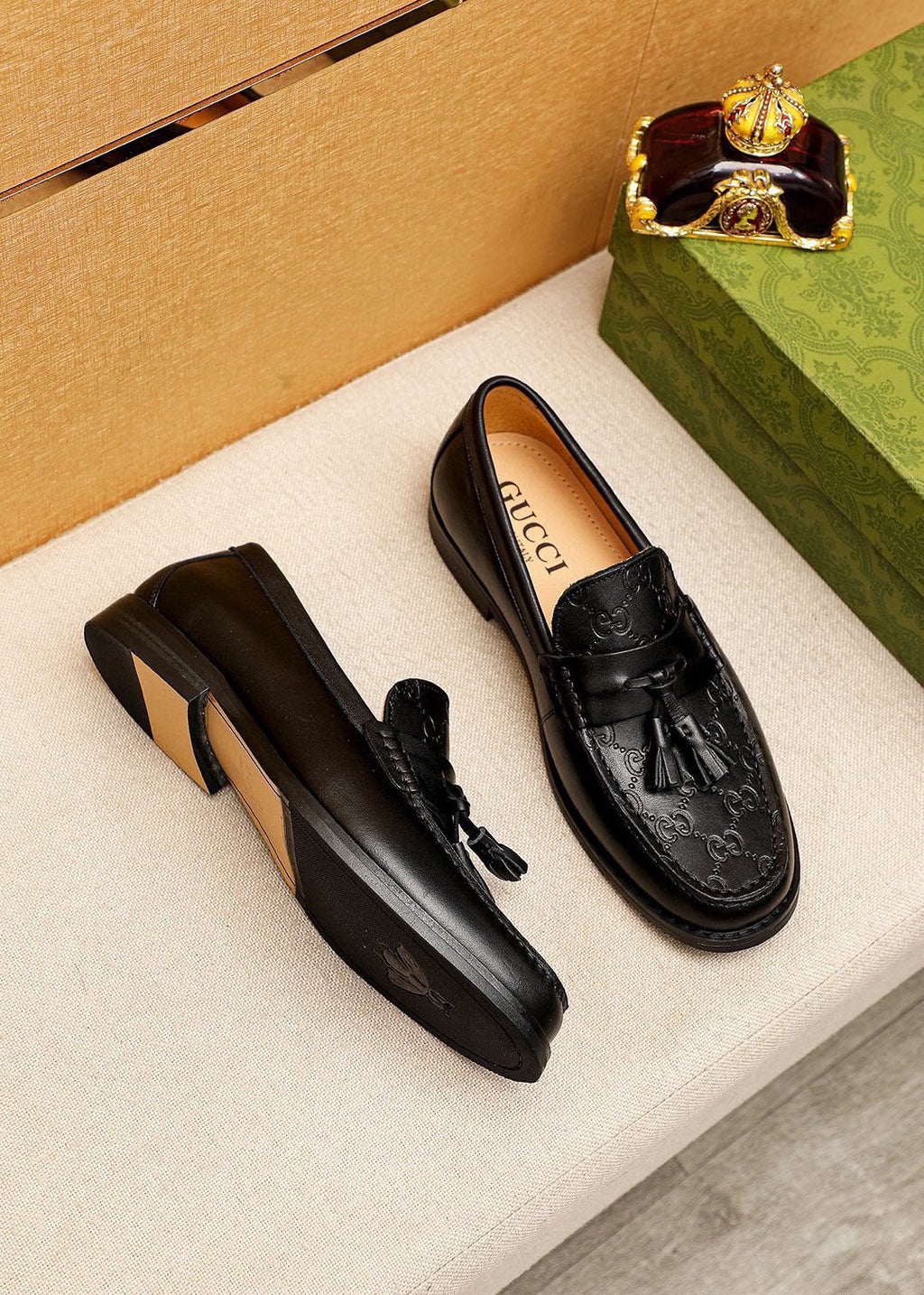 Gucci Black Tassel Loafers