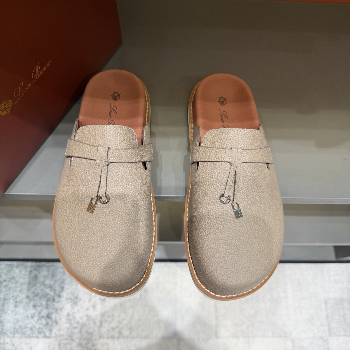Backless Loafers with Layered Vamp Strap