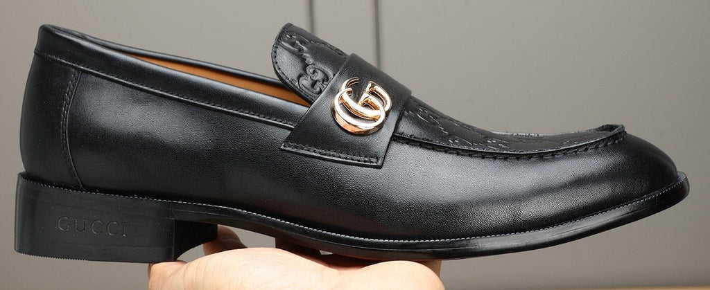 Gucci Black Logo Hardware Loafers