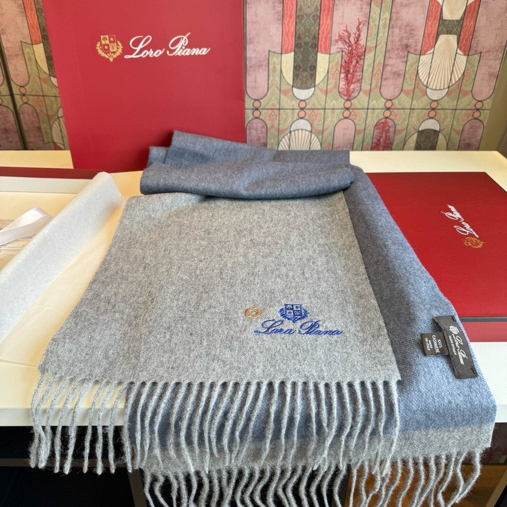 Loro Piana Reversible Fringed Cashmere Scarf