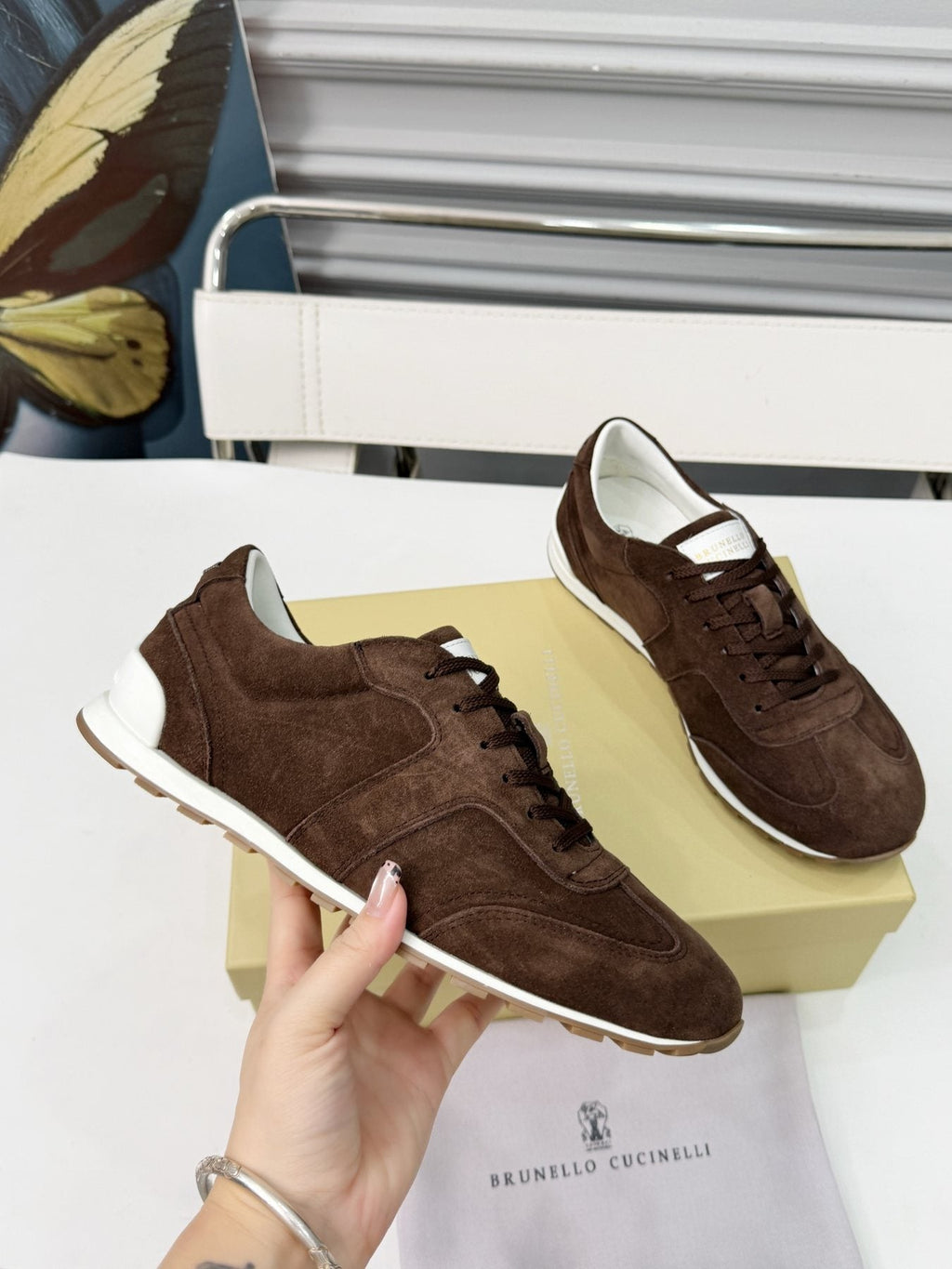 Brunello Cucinelli Paneled Low-Top Sneakers