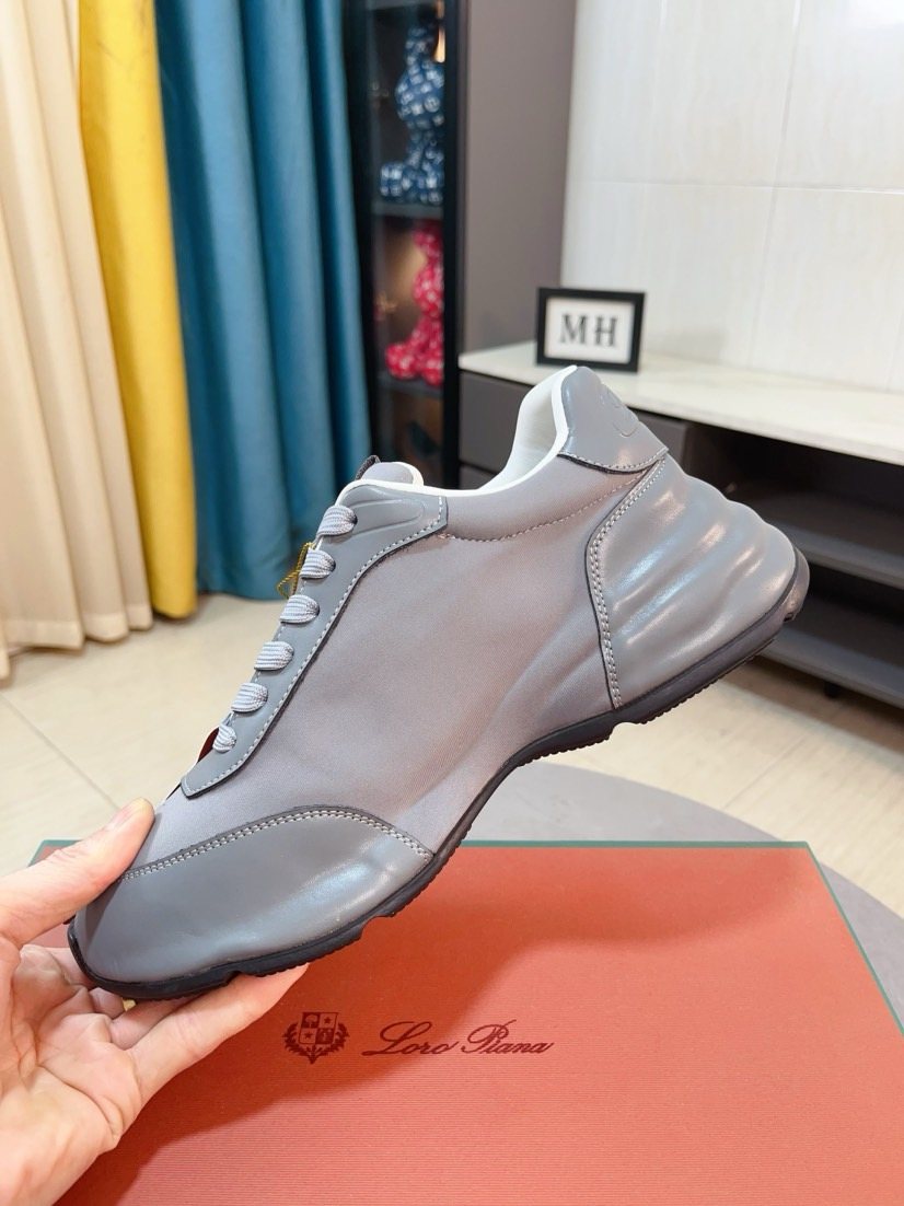 Loro Piana Sculpted-Sole Lace-Up Shoes