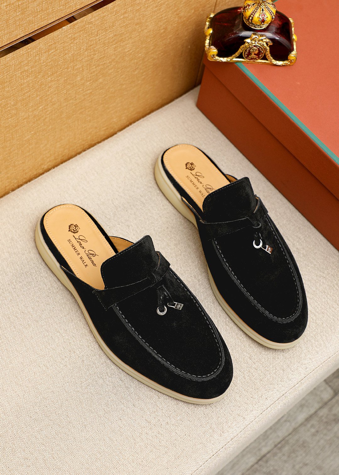 Loro Piana Tassel Backless Loafers