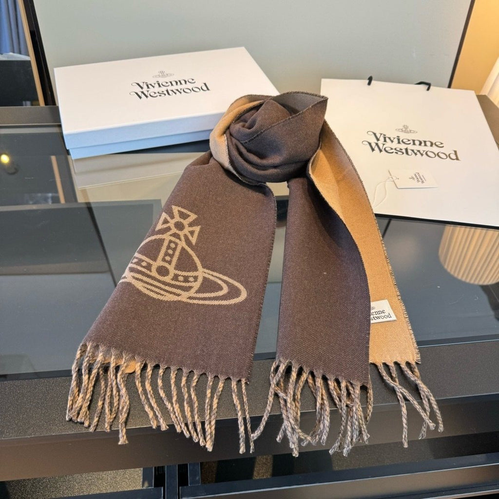 Vivienne Westwood Orb Fringed Scarf