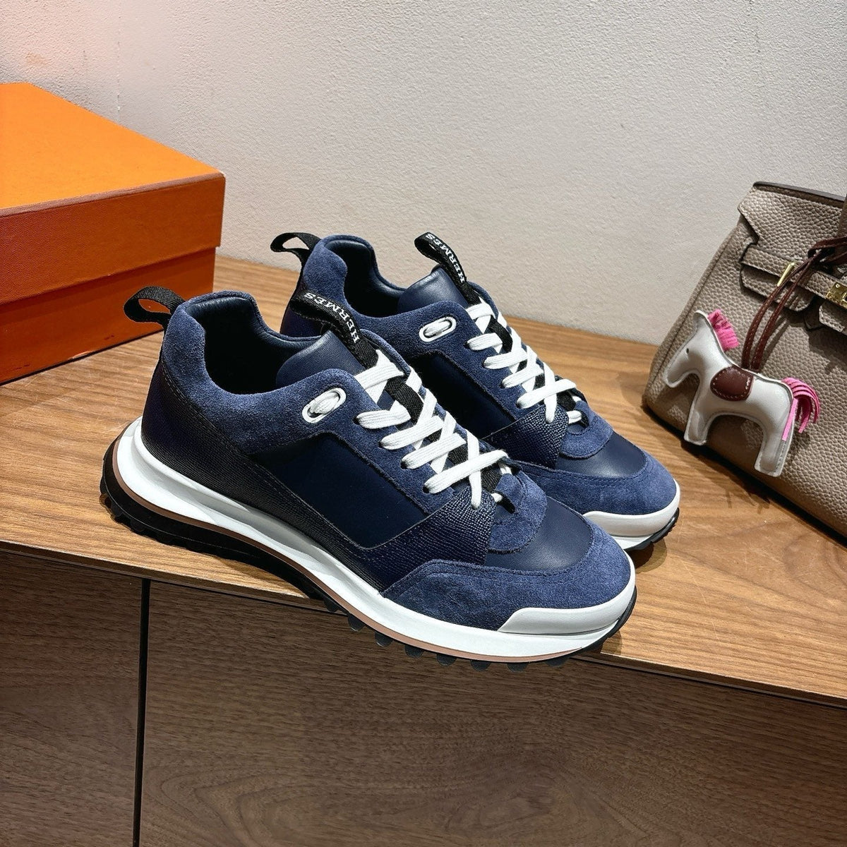 Hermès Paneled Low-Top Sneakers