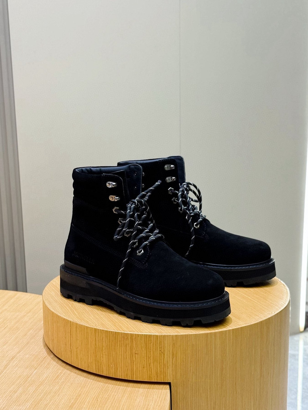 Moncler Men's Suede Lace-Up Ankle Boots