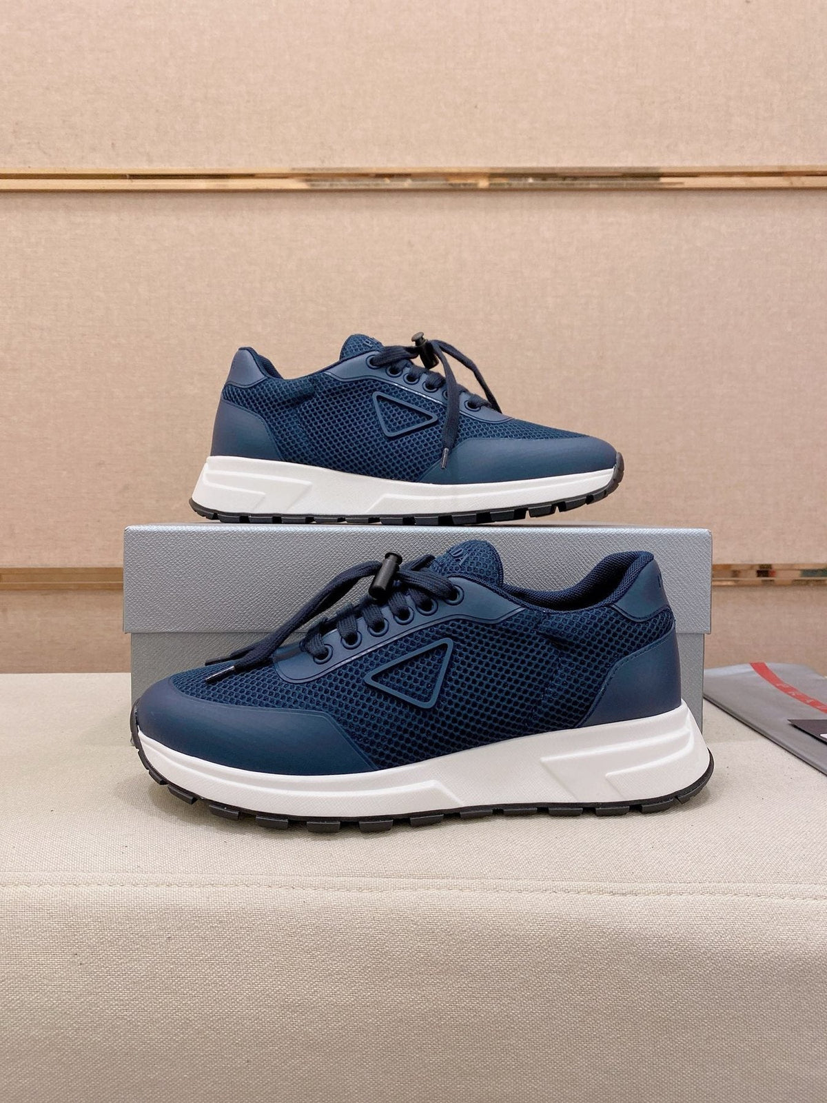 Prada Men's Knit Low-Top Sneakers