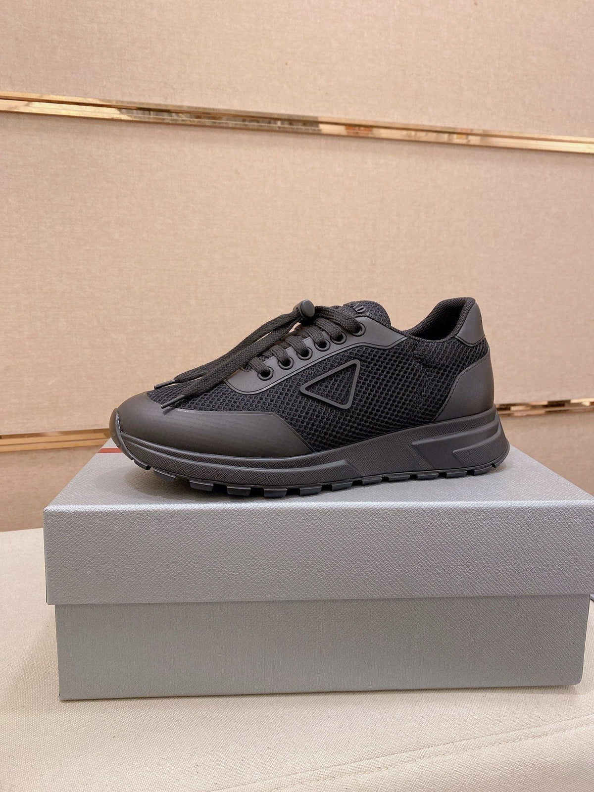 Prada Men's Knit Low-Top Sneakers