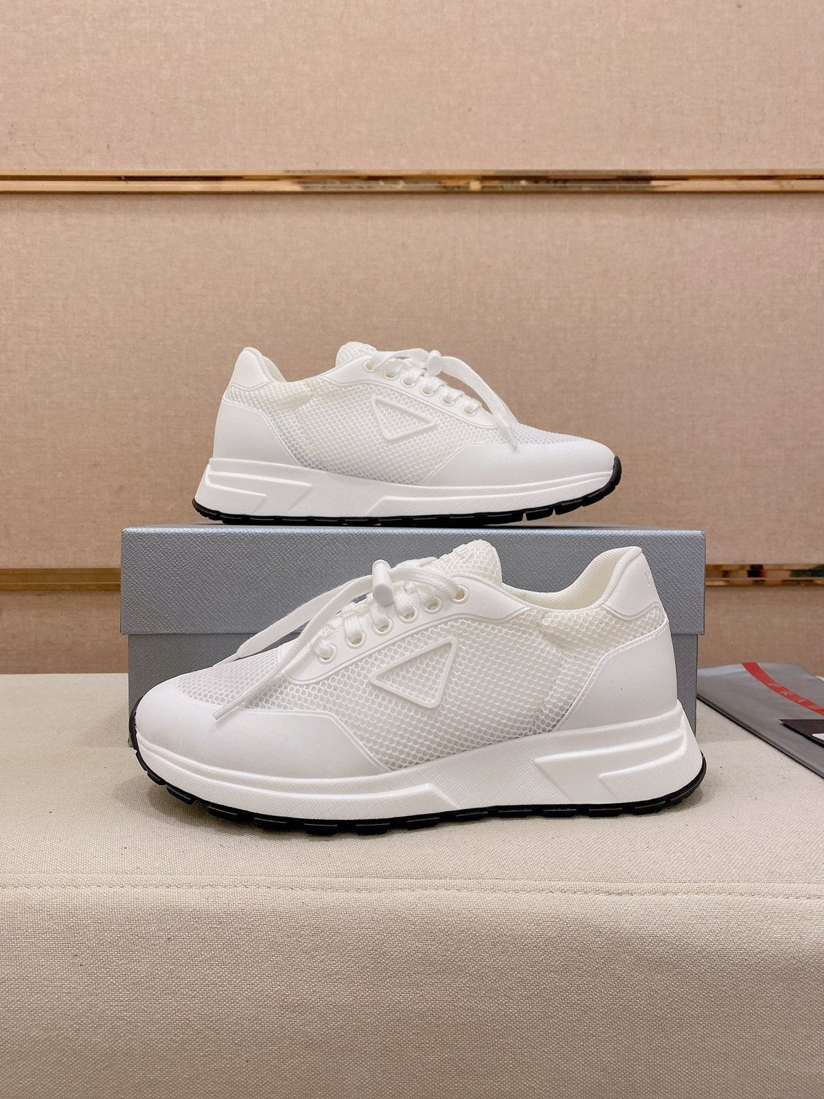 Prada Men's Knit Low-Top Sneakers
