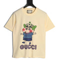 Gucci Cartoon Character Graphic T-Shirt - Pale Yellow