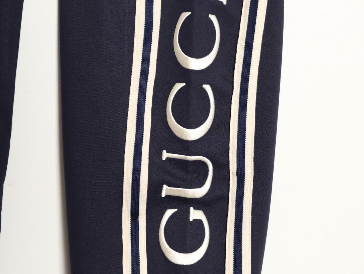 Gucci Double-Stripe Logo Drawstring Trousers - Navy